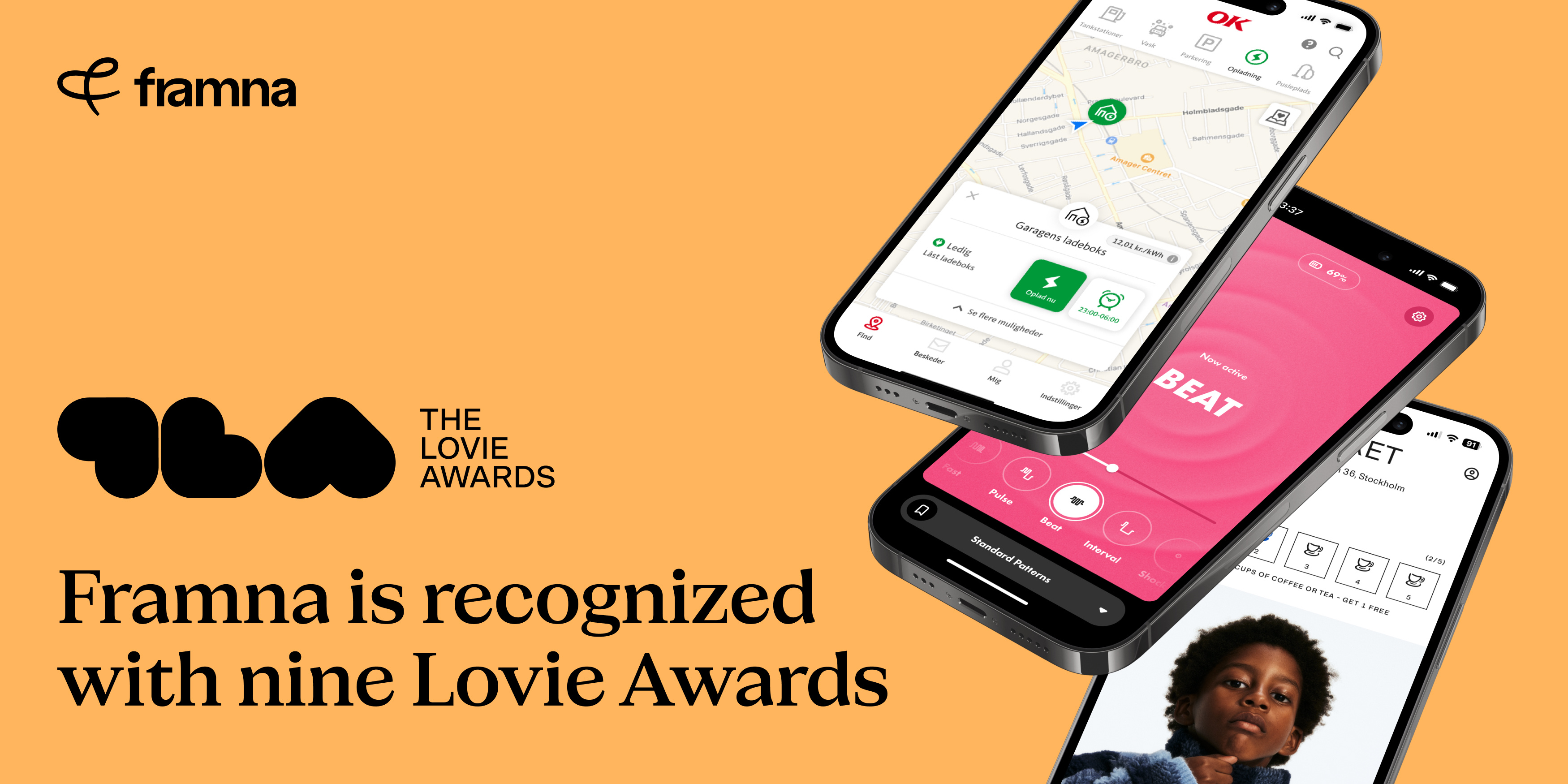 Framna is recognized with nine Lovie Awards