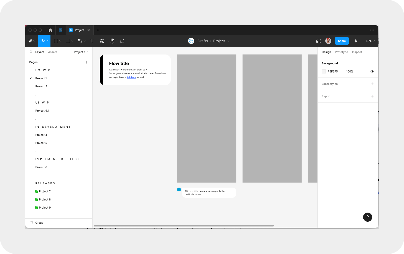 Wild beasts and how to tame them; how we structure large projects in Figma